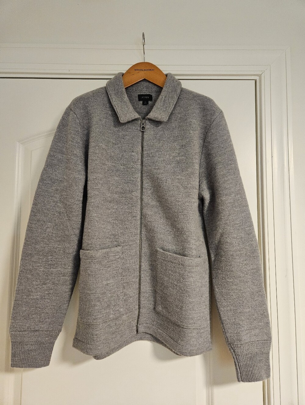Wool Blend Zipp Up Sweater Size Small From J. Crew